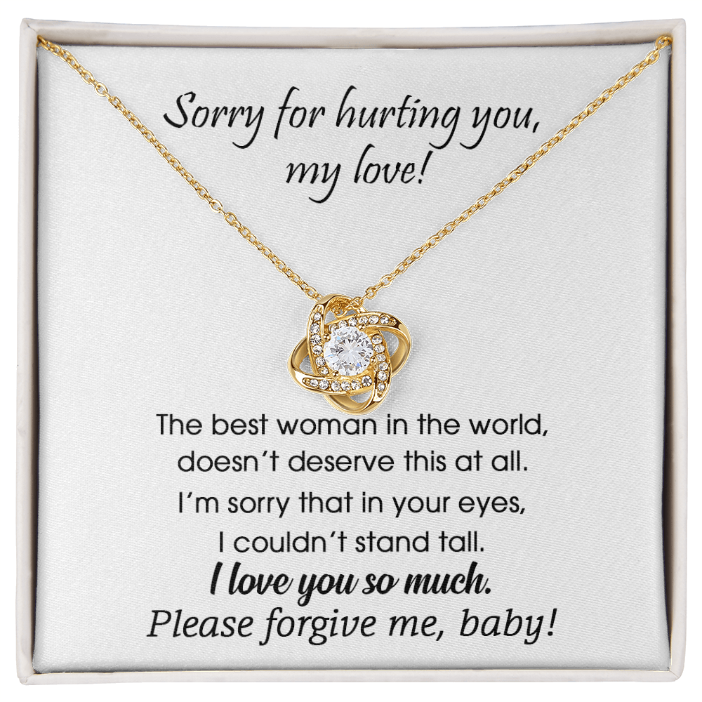 Sorry For Hurting You My Love Necklace For Girlfriend, Soulmate Love Knot Necklace From Boyfriend, Husband, Girlfriend Gift Necklace - Love Knot Pendant Gift For Girlfriend, Soulmate Gift Necklace