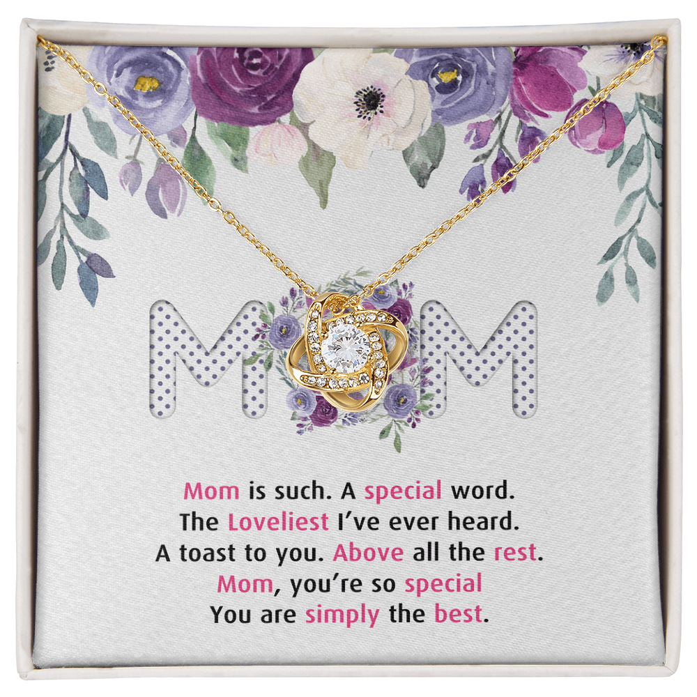 Mom Gift Necklace, To My Mom Love Knot Necklace Gift From Daughter And Mother Love Knot Pendant Gift For Mom New Mom, Bonus Mom Gift Necklace, The Loveliest Mom Necklace, Jewelry Gift For Women