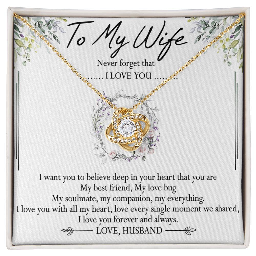 To My Wife Necklace, Necklace For Wife From Husband, To My Soulmate Necklace For Women, Soulmate Jewelry For Wife Beautiful Soulmate Gifts For Her Girlfriend Necklace Future Wife Gift Necklace