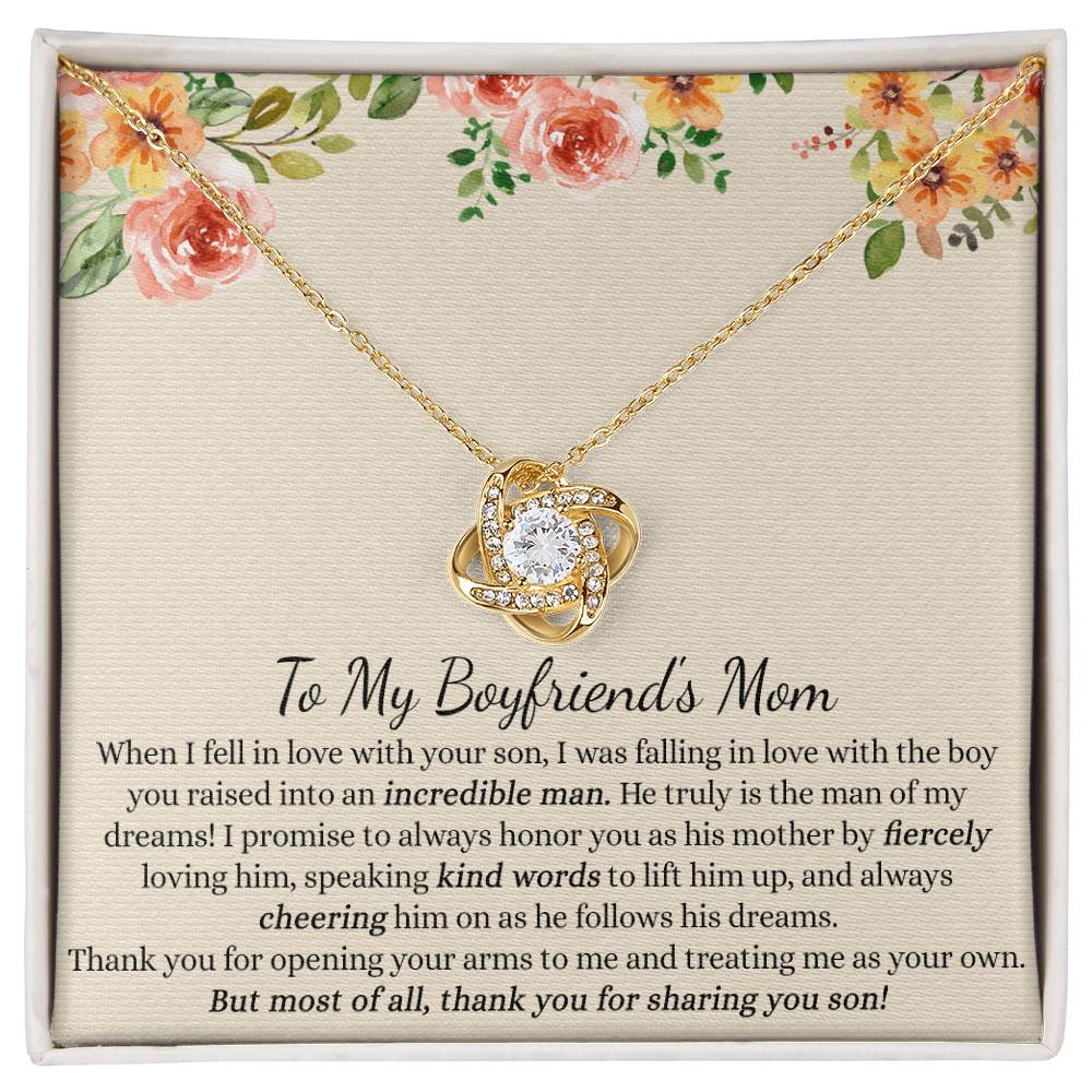 To My Boyfriend's Mom Necklace From Girlfriends Mom, Presents for Mom Necklace for Women, Boyfriends Mom Necklace Gift On Birthday Gift, Christmas, Anniversary, Mother's Day Necklace Gift for Bf Mom