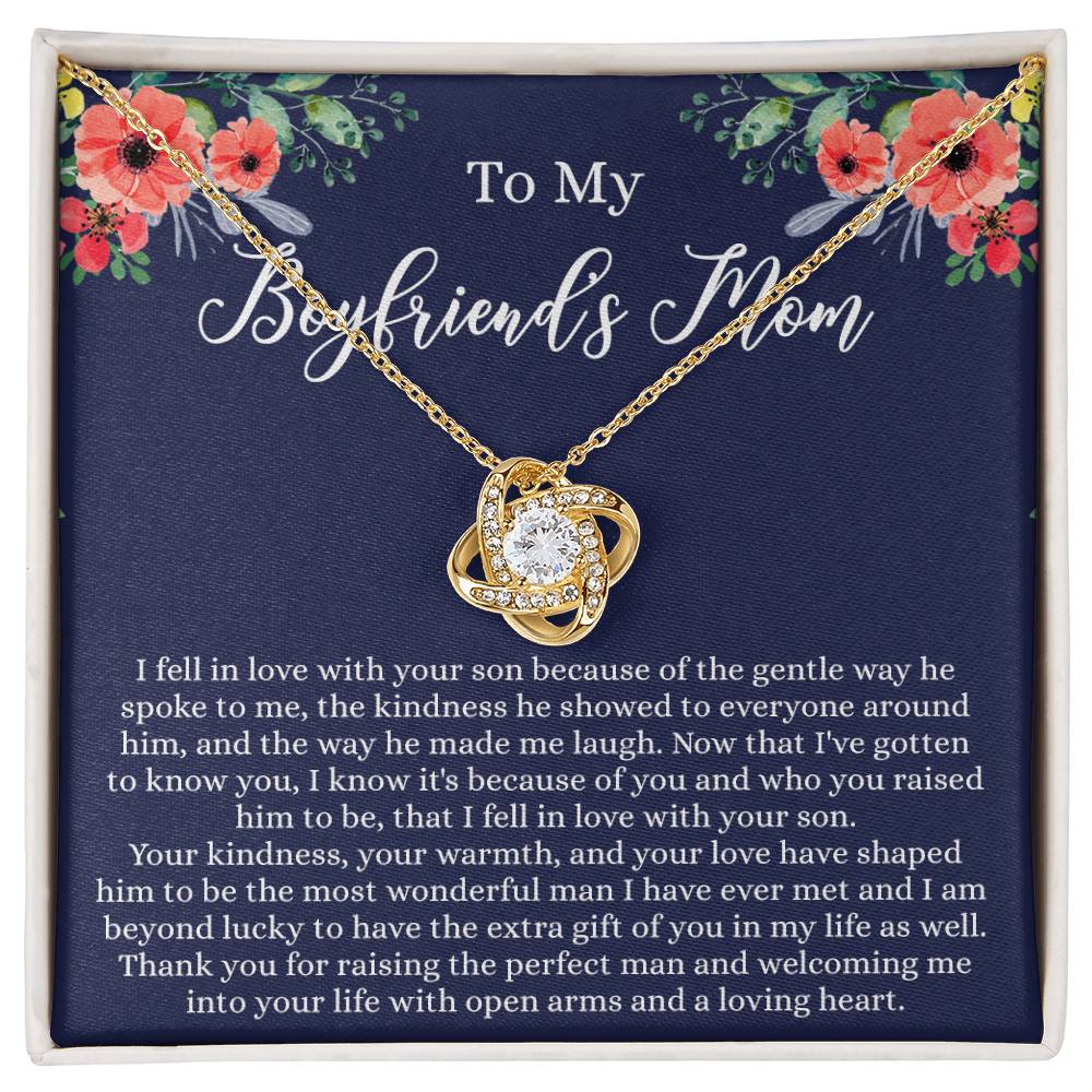 To My Boyfriend Mom Necklace From Girlfriend, Gift For Boyfriend's Mom Necklace On Christmas, Holiday, Anniversary, Mothers Day Necklace For Boyfriends Mom, Presents for Mom Necklace for Women