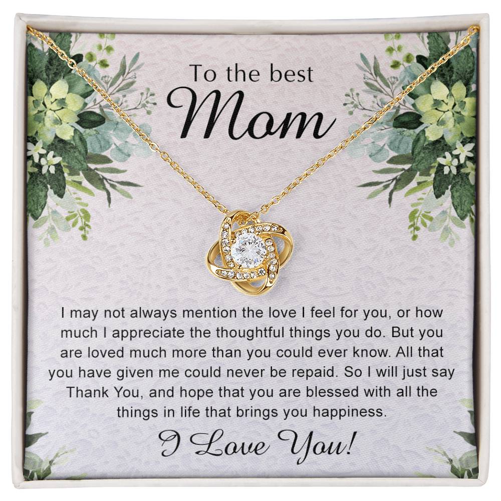 To My Mom Necklace From Daughter, Son - Mother And Daughter Gift Necklace For Mom, To The Best Mom Necklace For Women, Mom Gift Necklace, Jewelry For Mom On Birthday, Anniversary, Mothers Day