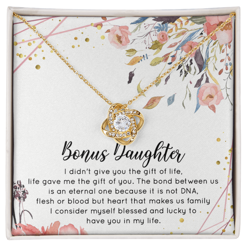 To My Bonus Daughter Necklace From Bonus Mom Jewelry Bonus Daughter Gift From Bonus Mom,Birthday Gift, I Love You Necklace Daughter Gifts Pendant Includes Gift Box Jewelry Gift For Girls