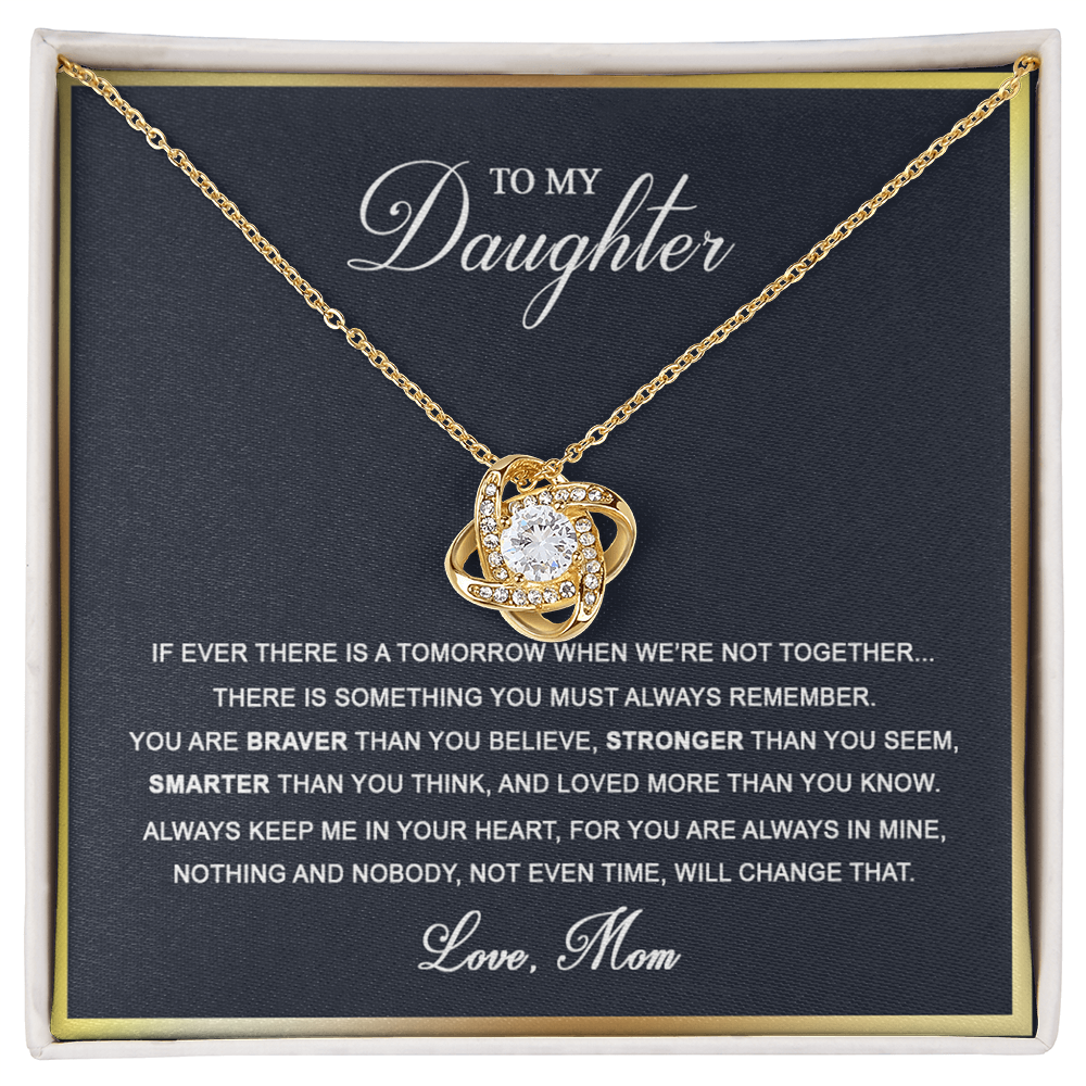 To My Daughter Necklace Gift From Mother, Daughter Gift From Mom, Daughters Birthday, Unique, Grown Up Daughter, Smarter Than You Think, And Loved More Than You Know Always Keep Me In Your Heart