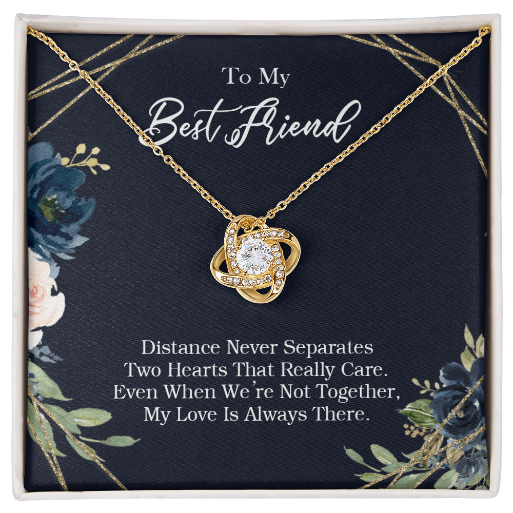 To My Best Friend Necklace From Friend, Love Knot Pendant for Friendship Gifts Best Friends, To Best Friend Love Knot Necklace Gift for Bestie Jewelry Gifts for BFF Gift Jewelry for Girls Her