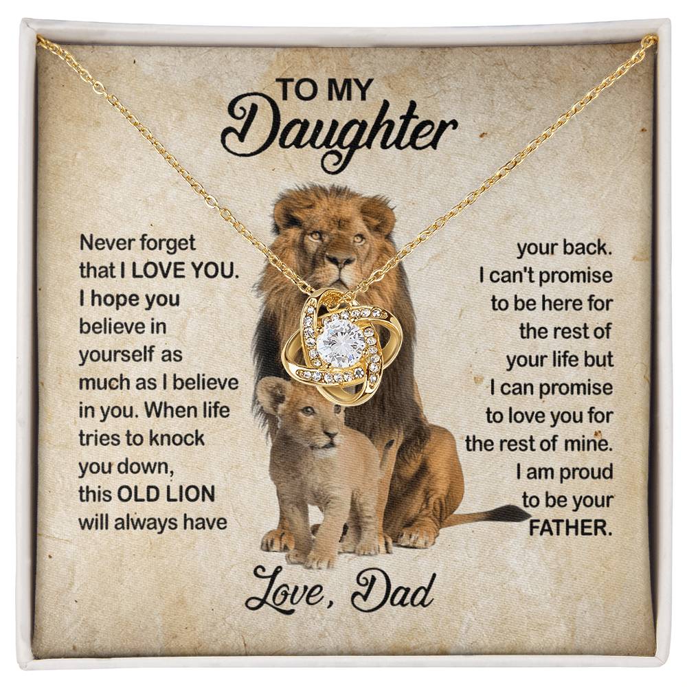Daughter Gifts Necklace From Dad, Father Daughter Necklace, To My Daughter Lion Dad And Daughter Necklace, Father Daughter Gifts Necklace for Daughter Jewelry Gift For Girls, Little Girl Necklace