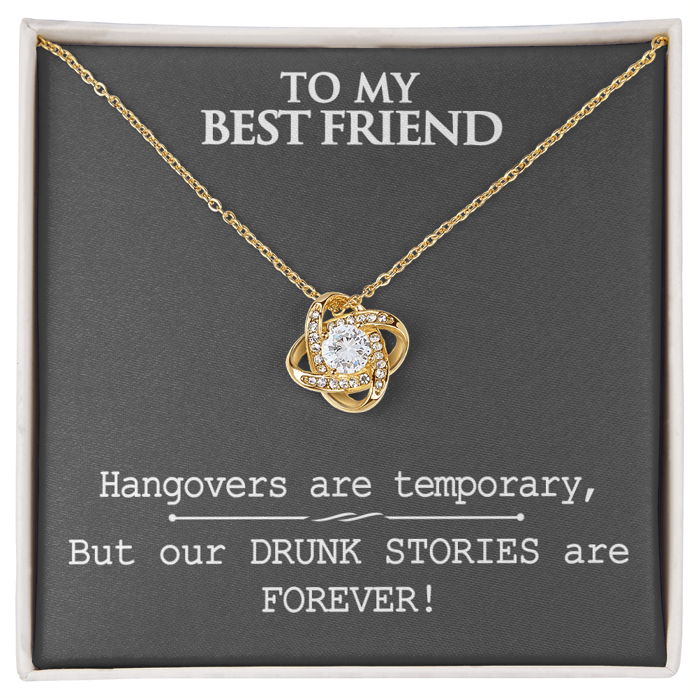 Gifts Necklace For Best Friend, To My Best Friend Love Knot Necklace From Friend, Best Friend Birthday Gift Necklace, Long Distance Best Friend Necklace, Best Friend Anniversary Jewelry Gift