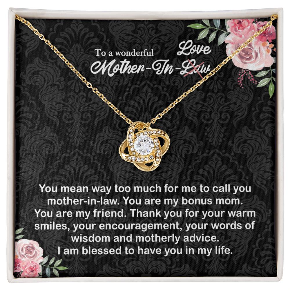 To a wonderful Mother-In-Love Necklace Pendant - Jewelry Gift for Mother In Law