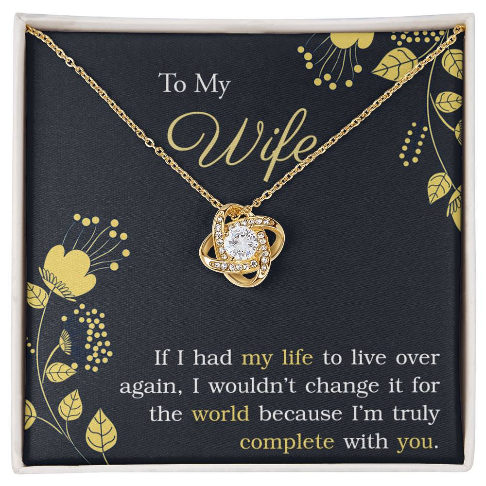 To My Wife Love Knot Necklace From Husband Valentines Day Necklace Gift For Wife Soulmate Gift Necklace Personalized Gift Jewelry For Wife Romantic Gift Necklace Happy Anniversary Necklace For Wife