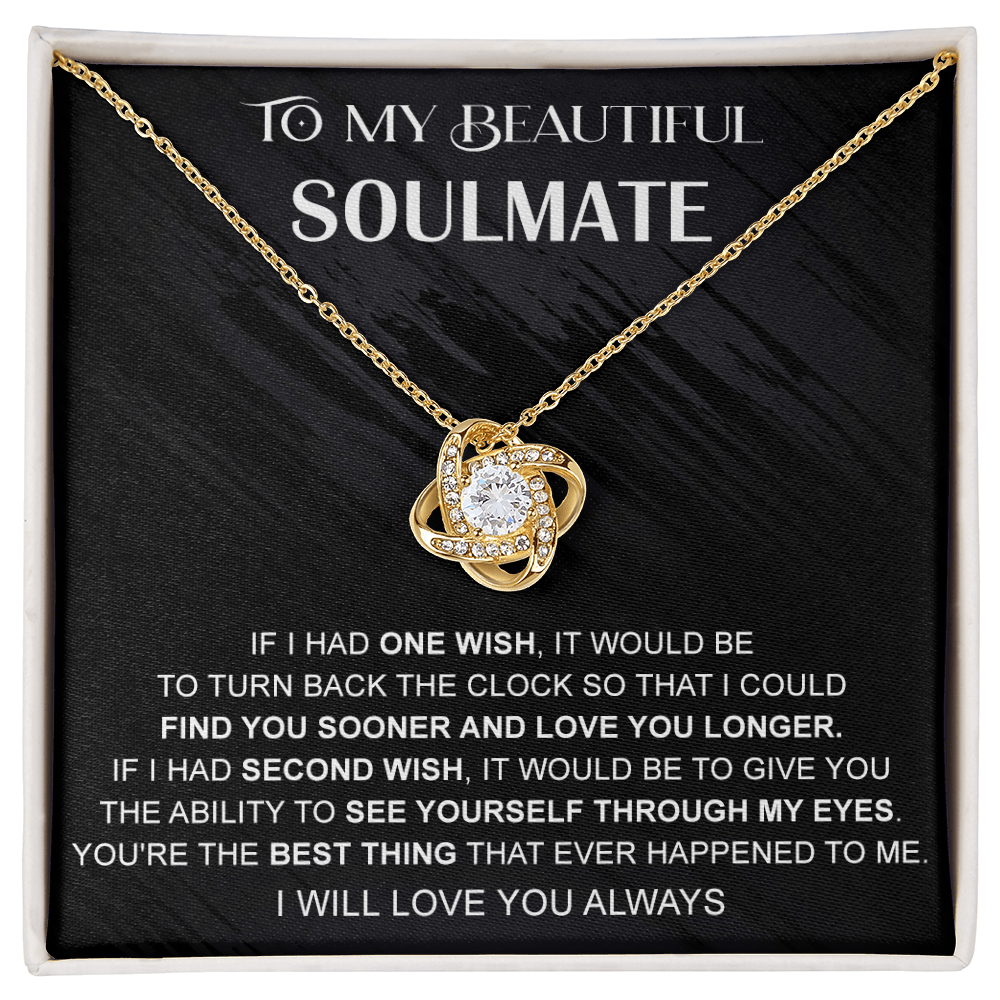 Necklace Gift For Soulmate, Valentine's Day Gift Necklace For Soul Mate, To My Beautiful Soulmate Gift Necklace From Boyfriend, Husband for Her Romantic, Girlfriend Gifts Necklace