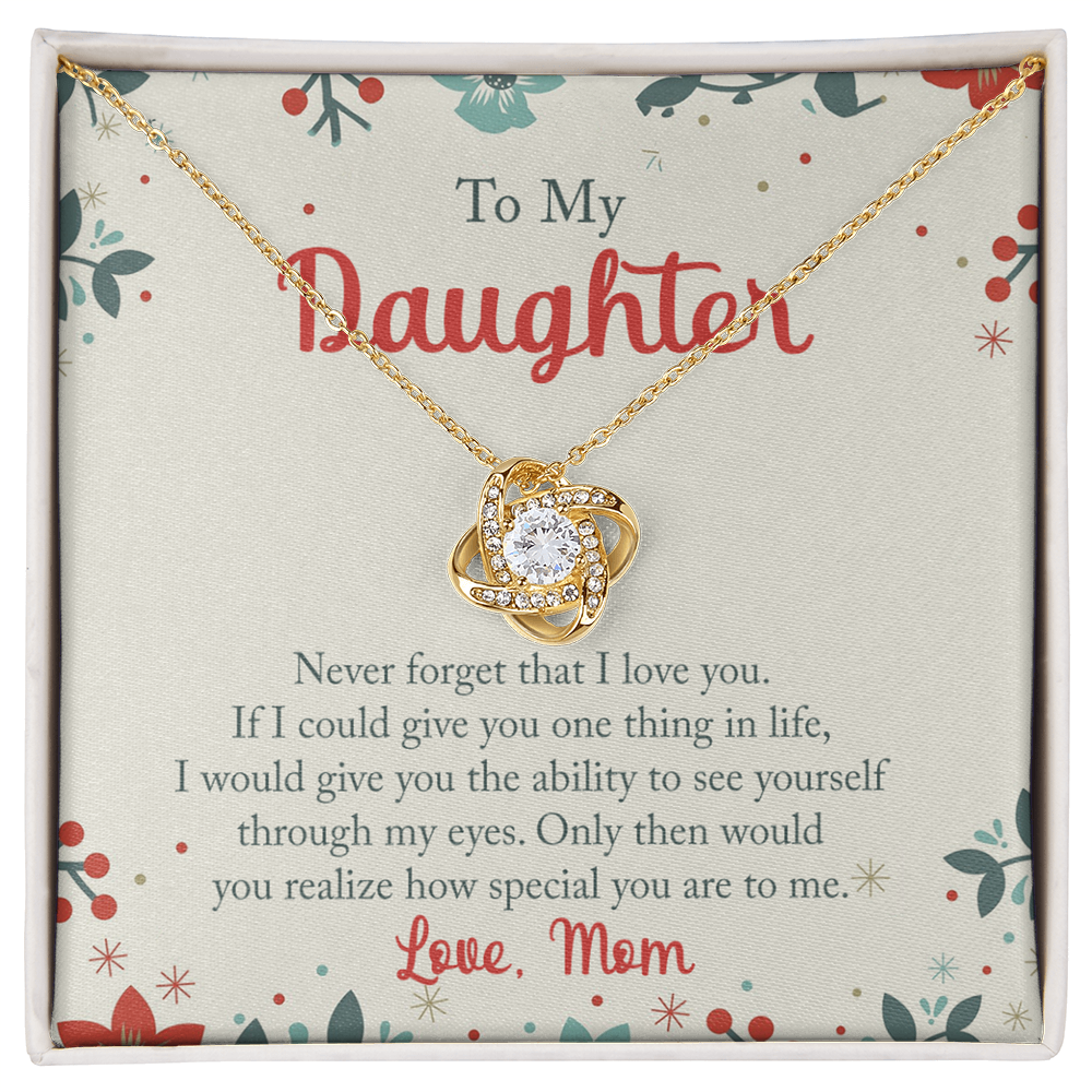 To My Daughter Necklace From Mom, Mother And Daughter Gifts Necklace For Daughters On Graduation Gift Christmas Birthday,  Jewelry Gift for Girls, Necklace For Little Girl, Bonus Daughter Necklace
