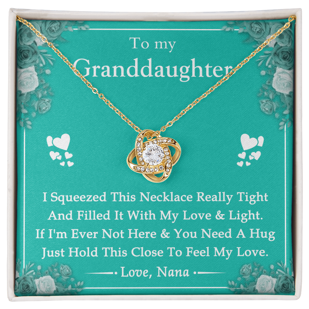 To My Granddaughter Love Knot Necklace From Nana, Grandma, Jewelry Gift For Granddaughter, Nana And Granddaughter Luxury Necklaces styles Jewelry Gift On Birthday, Xmas, Anniversary Graduation Gift