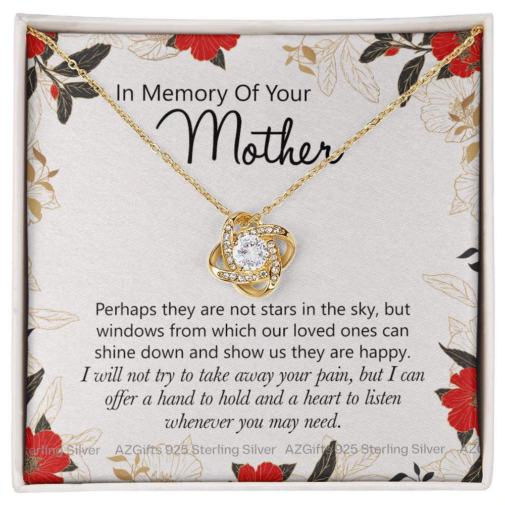 In Memory Of Your Mother Gift Necklace, Sympathy Loss Of Mother Necklace, Bereavement Gift Box For Mother Loss Of Mother Gift Necklace To My Mother Necklace From Daughter Son Jewelry Gift For Women