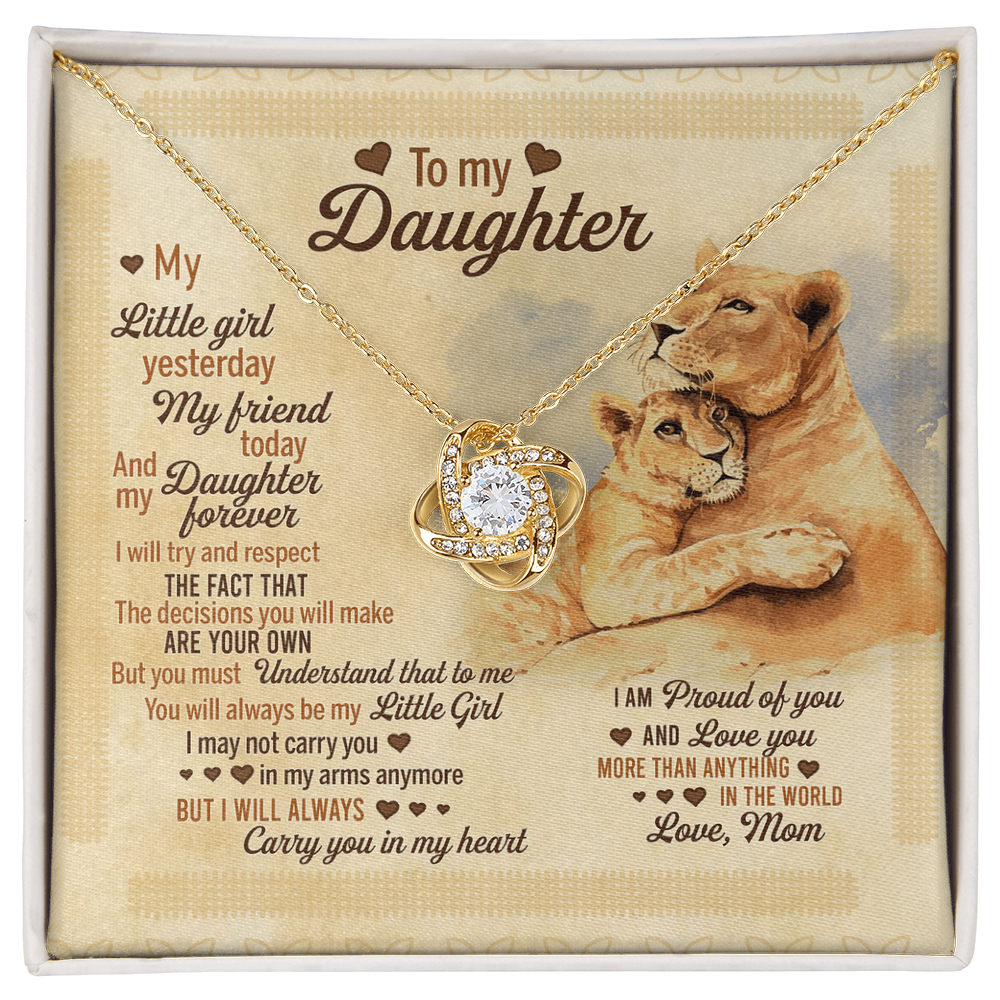 Mother To Daughter Gifts Necklace From Mommy, Mother Daughter Necklace, To My Daughter Necklace From Mom On Graduation Gift, Birthday Gift, Valentines, Christmas For Badass Daughter, Little Girl