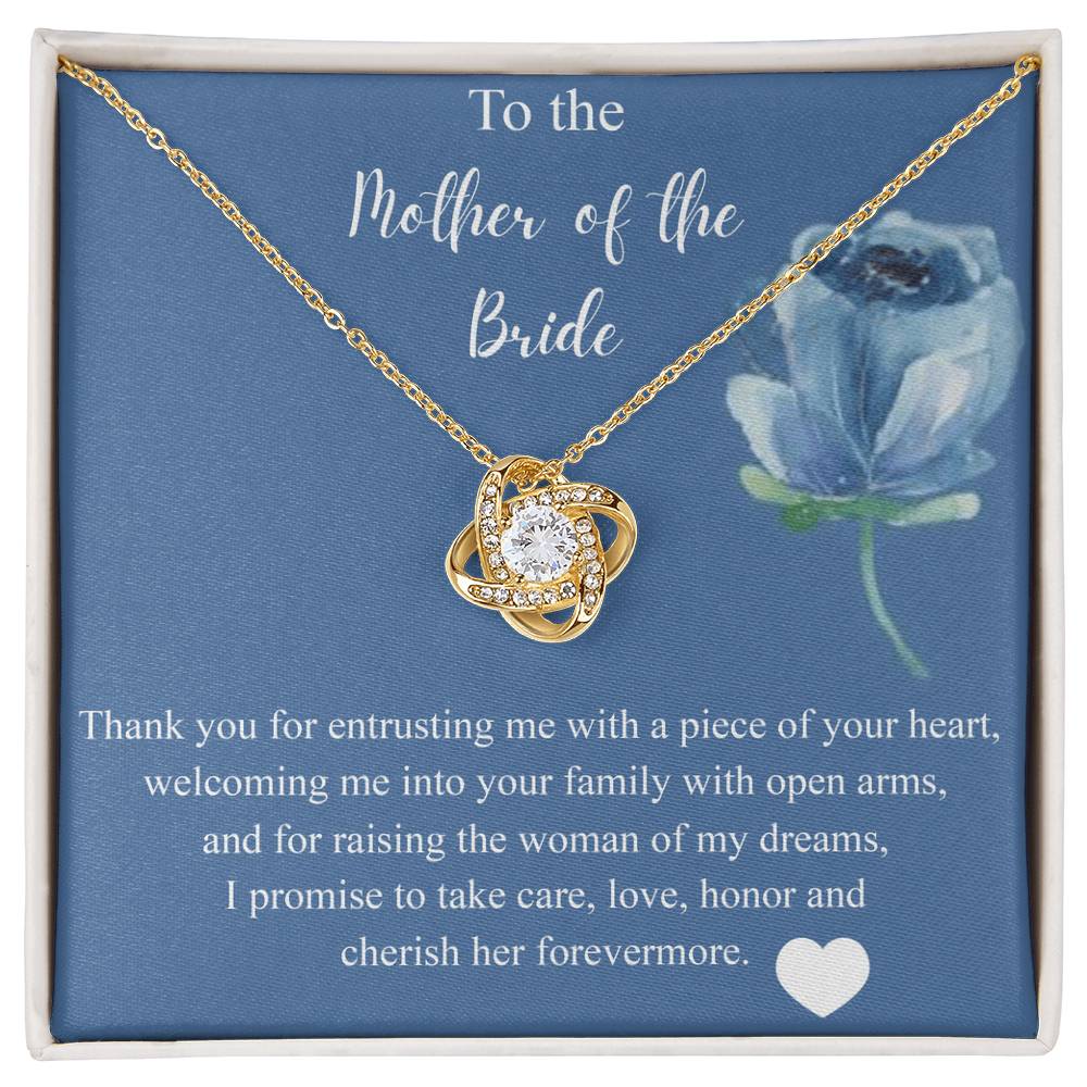 Mother Of The Bride Gift From Groom, Love Knot Necklace, Future Mom