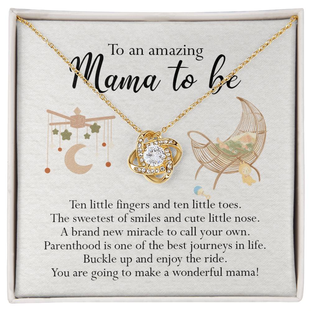 To An Mama To Be Gift Necklace, To An Amazing Mama To Be Love Knot Necklace For New Mom Expecting Mom Mother's Day Gift Idea Necklace For New Mom, Mama To Be Gift Necklace Jewelry Gift for Women