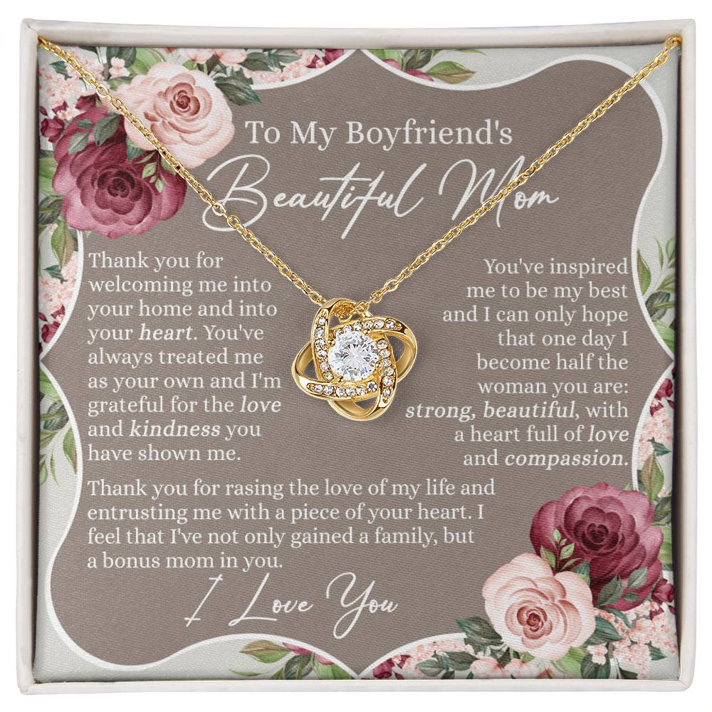 To My Boyfriend's Mom Necklace From Girlfriend, Gift Necklace To My Boyfriend's Beautiful Mom Necklace For Her, Jewelry For Women, Gift Necklace For Boyfriend's Mom On Mother's Day, Anniversary