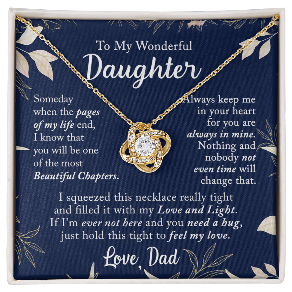 To My Daughter Necklace for Daughter Gift From Dad Father To Daughter Gift for Daughter Jewelry Meaningful Card Personalized Necklace For Daughter Jewelry Gift For Girls, Little Girl, Her