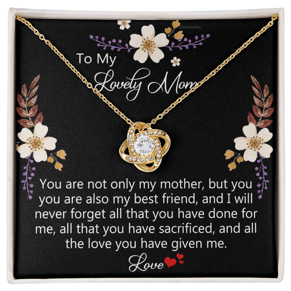 Lovely Mom Necklace, To My Mom Necklace From Daughter Gift For Mom On Birthday Gift Anniversary, Mother' Day Wedding Day Necklace Gift For Mom, Lovely Mom Jewelry Gift For Women, Mom Gift Necklace