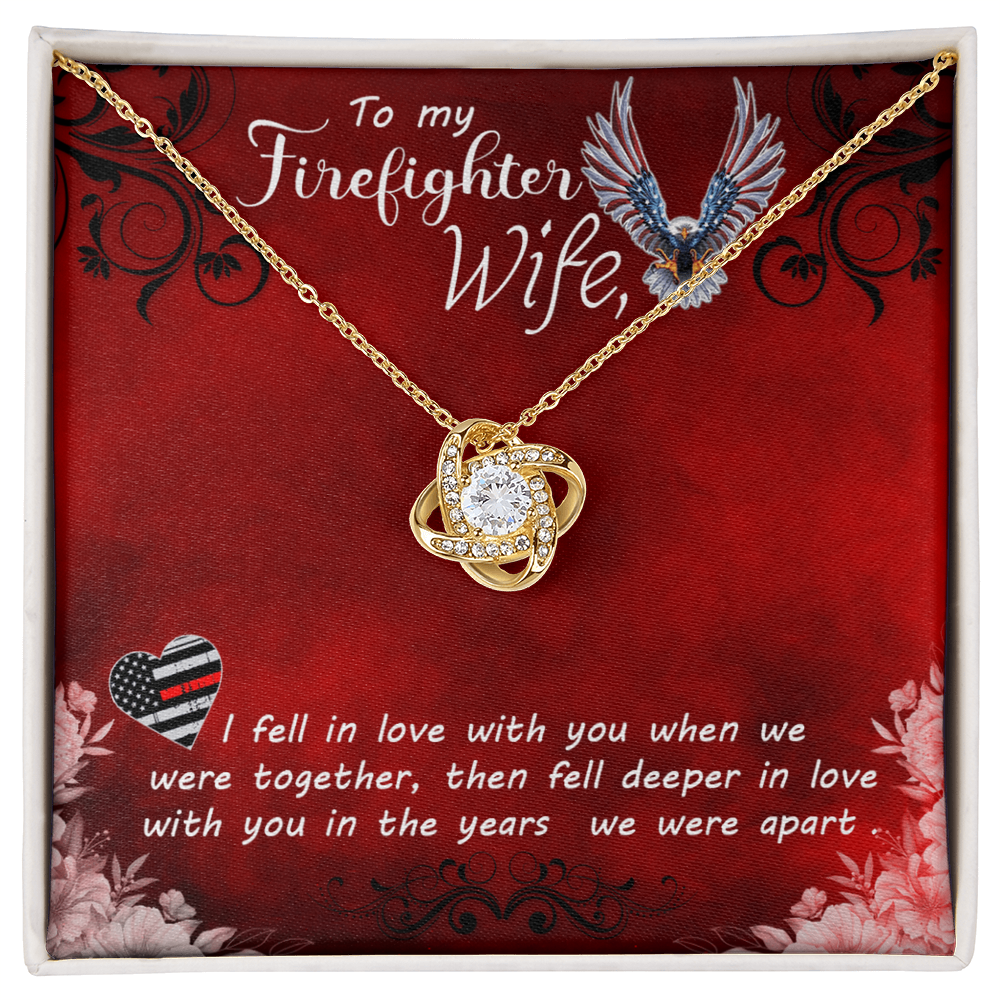 To My Firefighter Wife Necklace From Husband Valentines Day Necklace Gift For Firefighter Wife Soulmate Gift Necklace Personalized Gift Jewelry For Women Romantic Gift Necklace Fell In Love Necklace