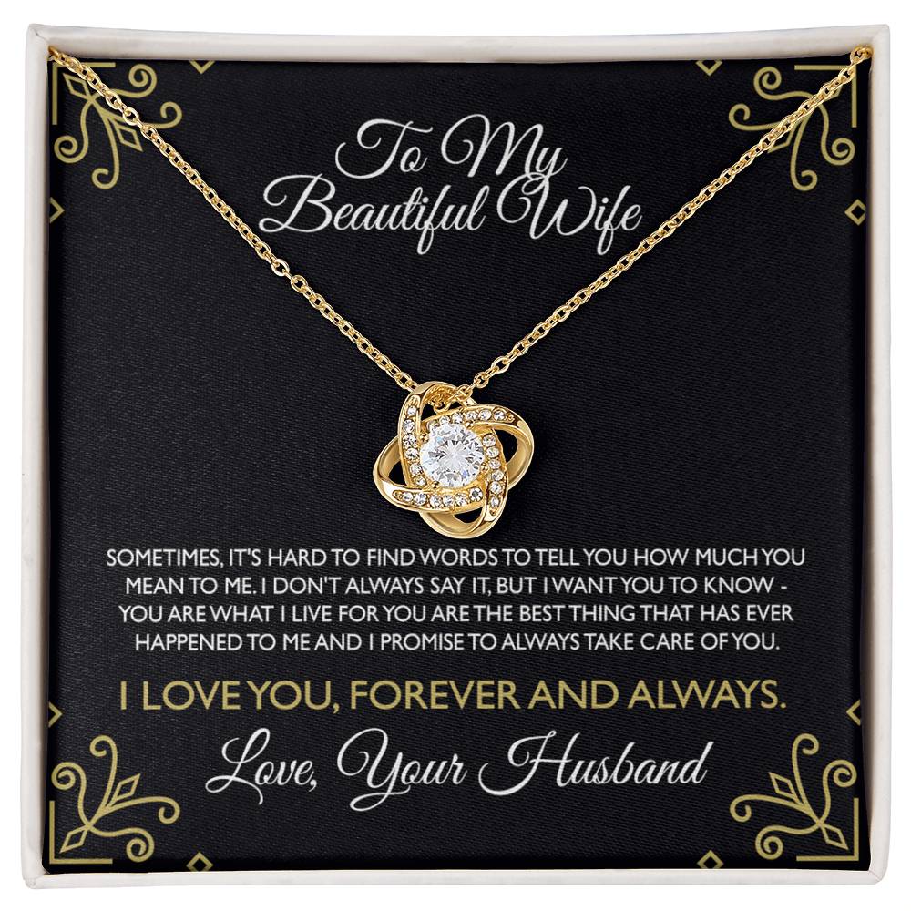 Gifts For Wife Romantic Necklace, Wife Gift Necklace Ideas, To My Smoking Hot Wife Necklace From Men, Message Card and Gift Box For Wife, To My Beautiful Wife Necklace From Husband To Wife