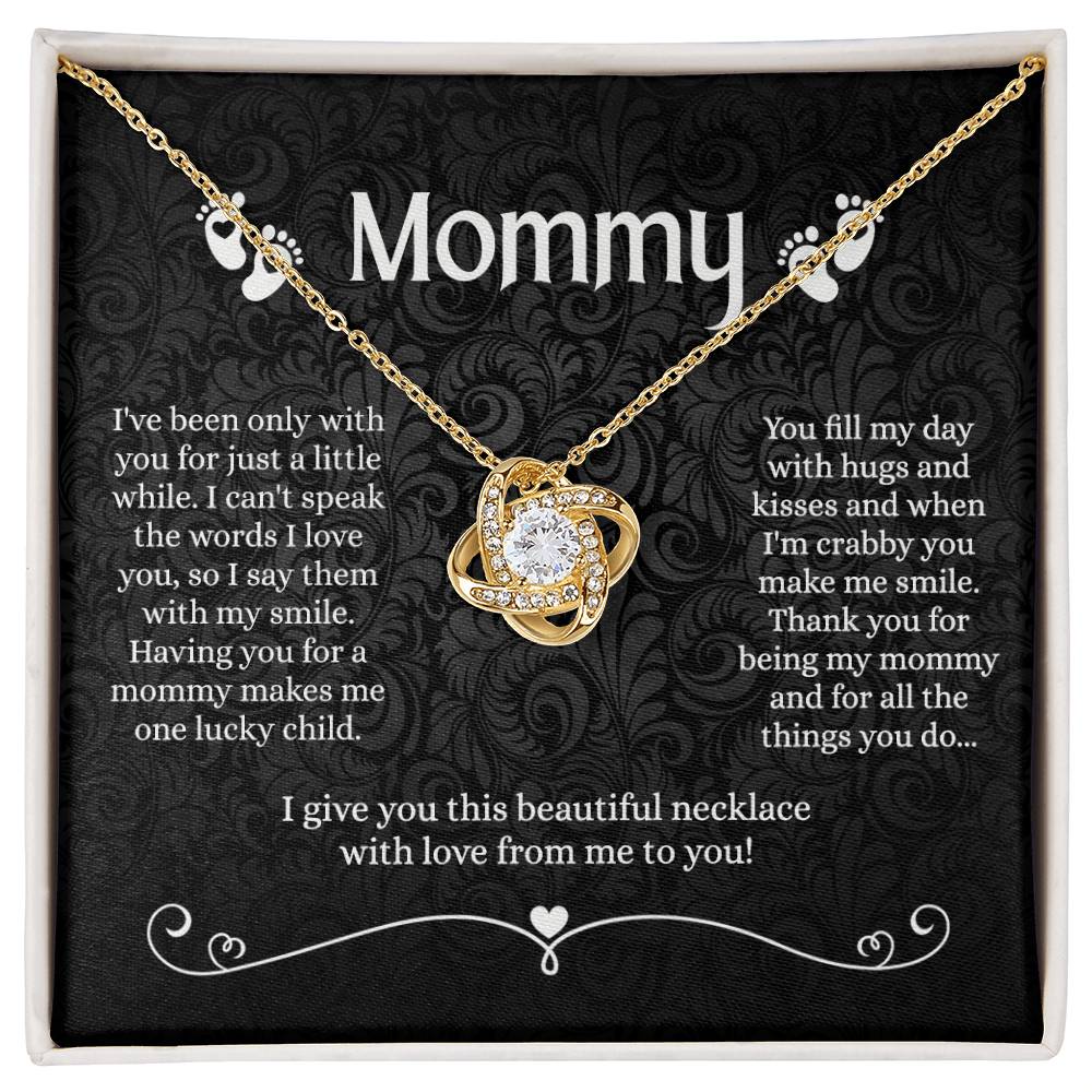 Mommy Gift Necklace, To My Mom Love Knot Necklace From Daughter Necklace Gift For Mom Mother's Day Necklace Gift For Mom, Birthday Gift Necklace For Mom Anniversary Jewlry Gift For Women, Mommy