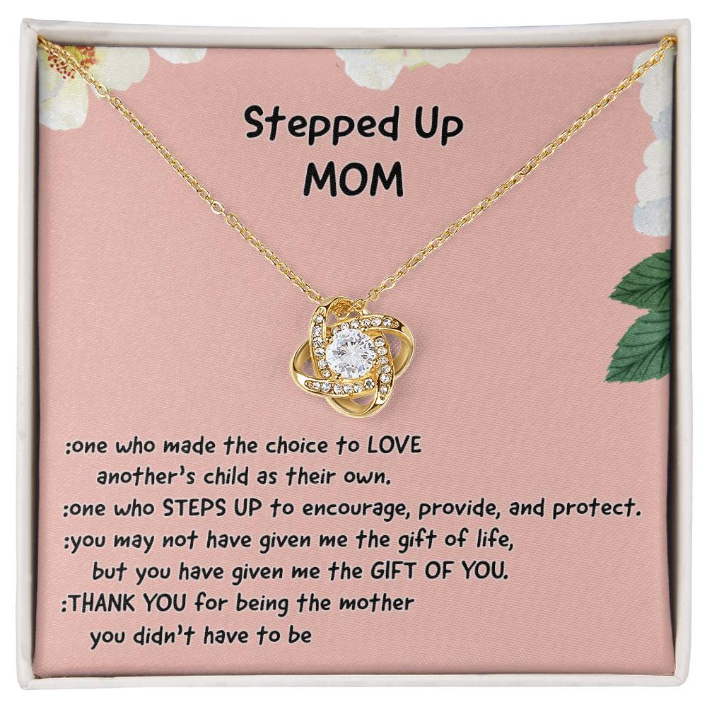 Stepped Mom Necklace, To My Steooed Up Mom Necklace Gift From Daugter, Stepped Up Mom Gift Necklace, Step Up Mommy Necklace To Daughter, Jewelry Gift For Mom On Birthday, Mother's Day Necklace Gift