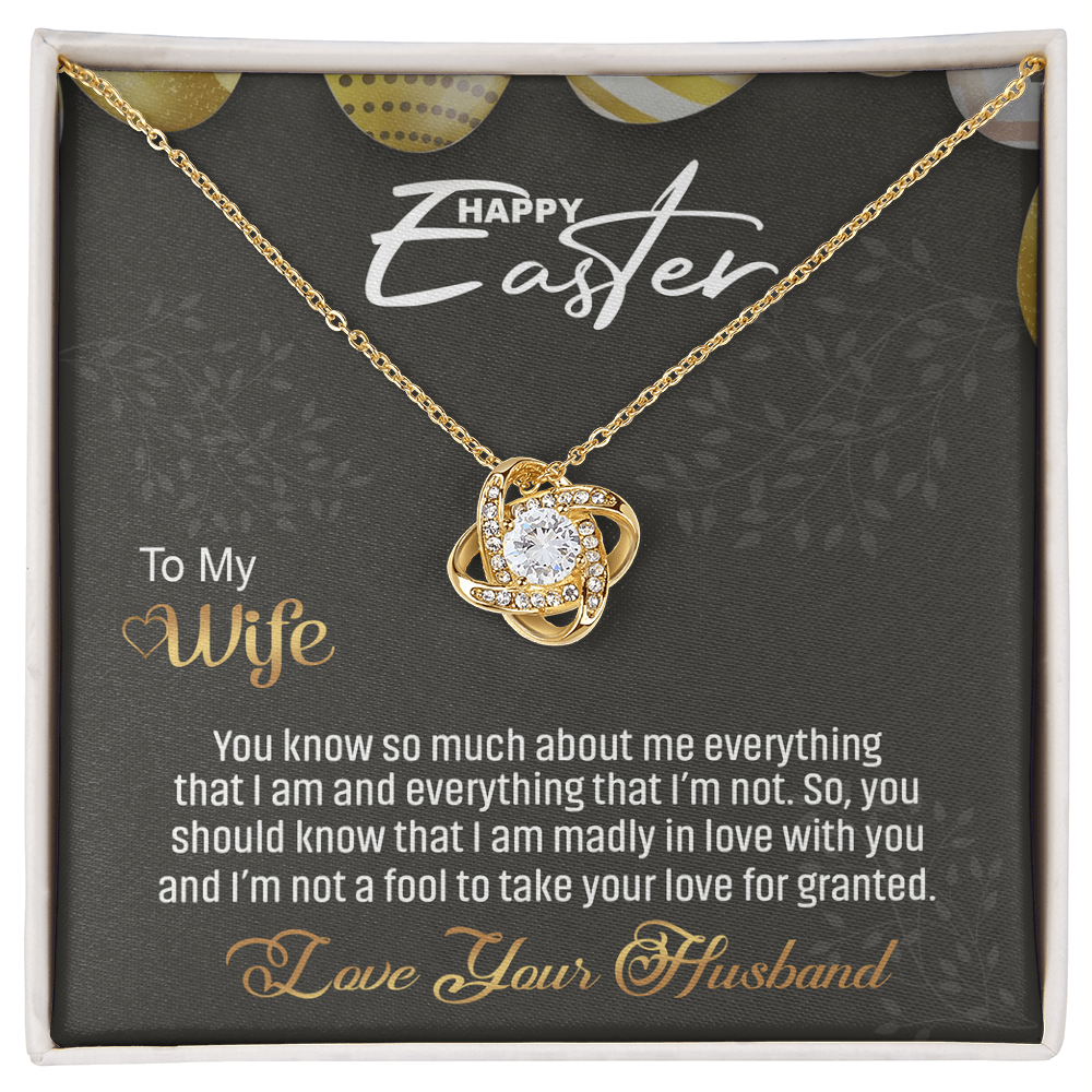 To My Wife Necklace From Husband Valentines Day Necklace Gift For Smokin' Hot Wife, Soulmate Gift Necklace, Personalized Gift Jewelry For Women Romantic Gift Necklace Happy Easter Necklace For Wife