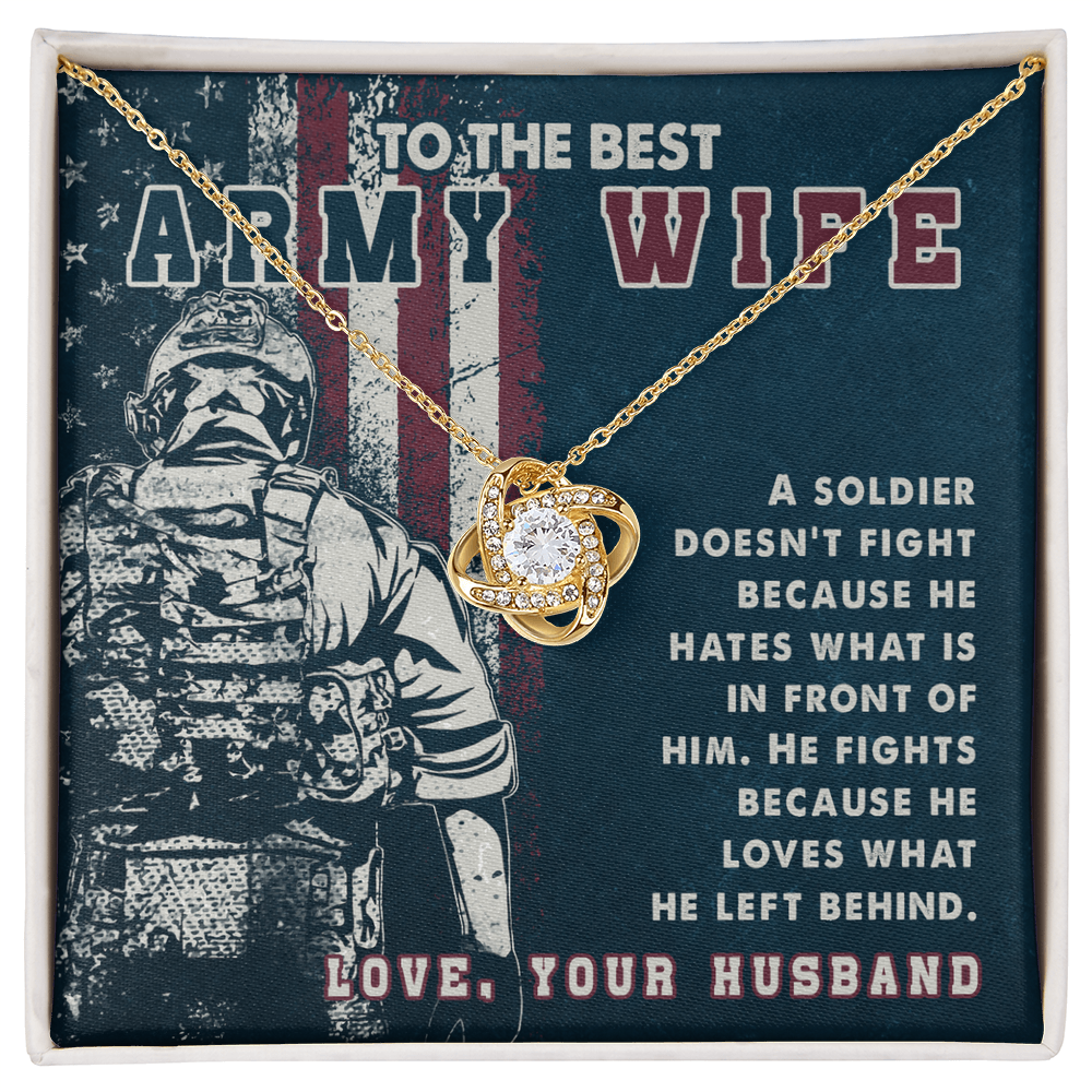 To My Wife Necklace Gift From Husband, To The Best Army Wife Necklace, Soldier Gift Necklace, Husband And Wife Necklace Love Your Husband, Army Wife Gift Necklace To The Best Military Wife Necklace