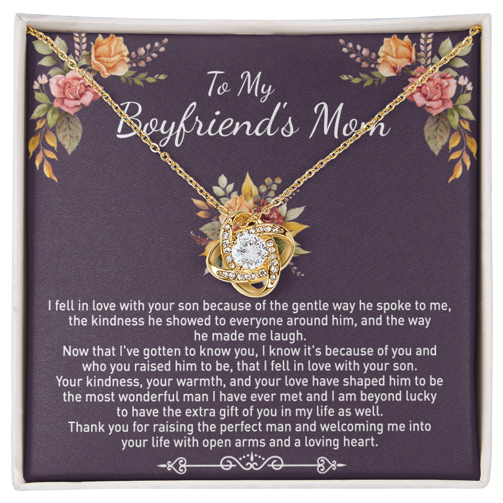 To My Boyfriend's Mom Necklace From Girlfriend, Gifts Necklace For Boyfriend's Mom On Birthday Gift Mother's Day Necklace For Boyfriend's Mom, Jewelry For Women, Mother-In-Law Gift From Daughter