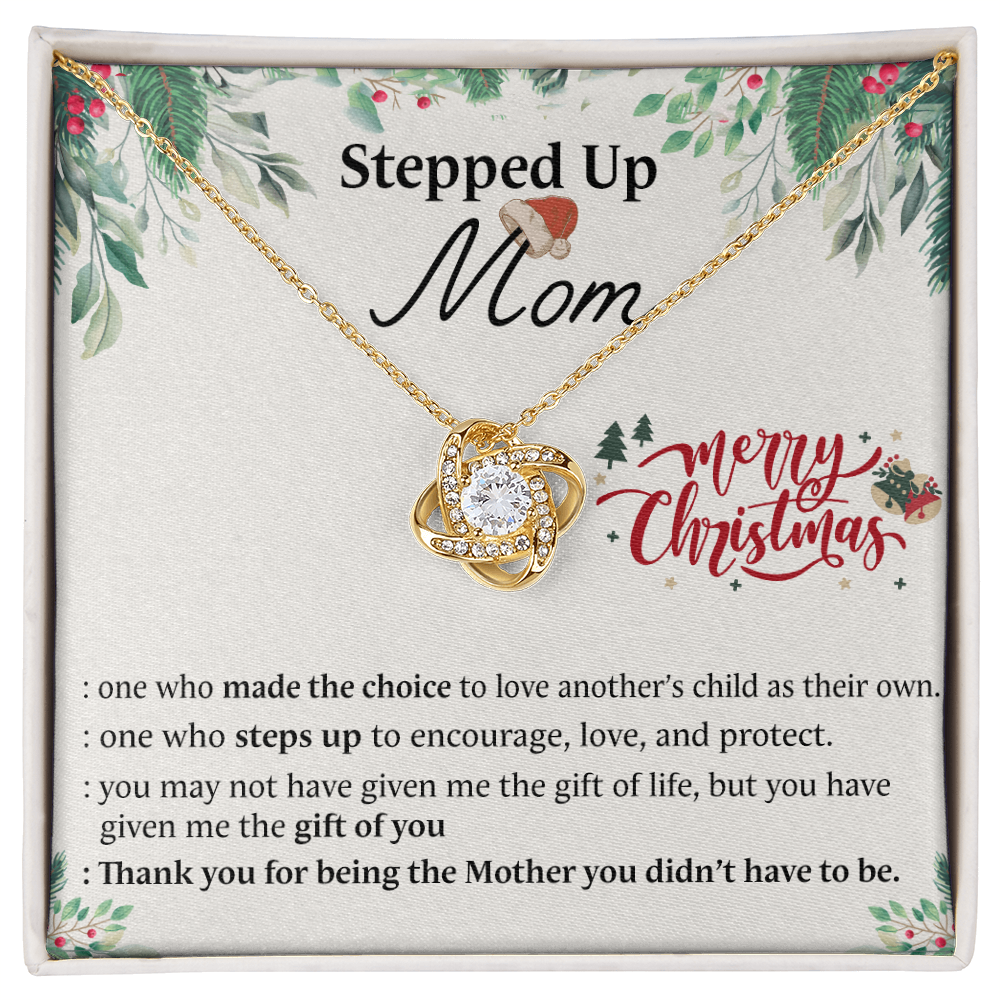 Inspirational StepMom Gifts Necklace Stepped Up Mom Necklace Gift On Christmas Birthday Bonus Mom Gift Necklace To My Stepped Up Mom Necklace From Daughter Son Merry Christmas Necklace Gift For Mom