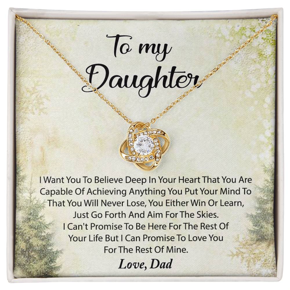 To My Daughter Necklace from Dad, Father Daughter Jewelry for Daughter Necklace