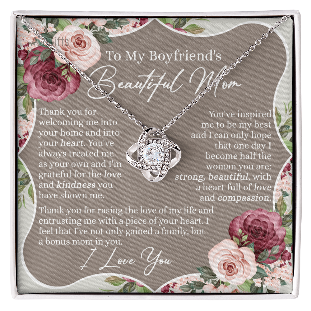 To My Boyfriend's Mom Necklace From Girlfriend, Gift Necklace To My Boyfriend's Beautiful Mom Necklace For Her, Jewelry For Women, Gift Necklace For Boyfriend's Mom On Mother's Day, Anniversary