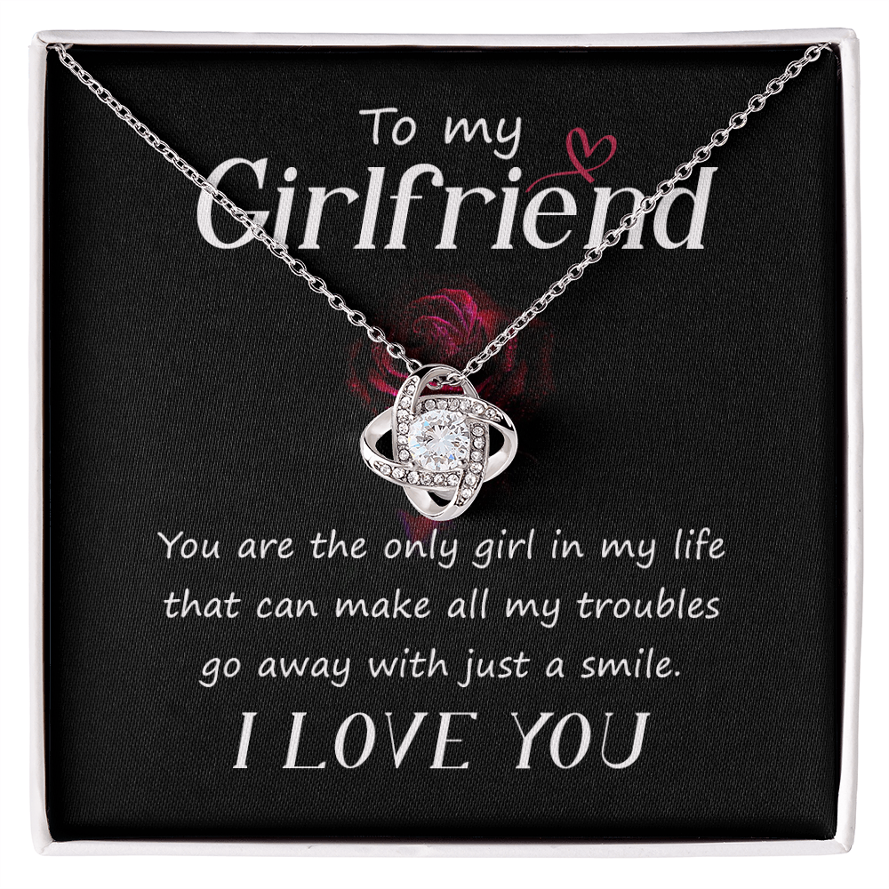 I Love You Necklace Gift For Her, To My Girlfriend Necklace From Boyfriend Xmas
