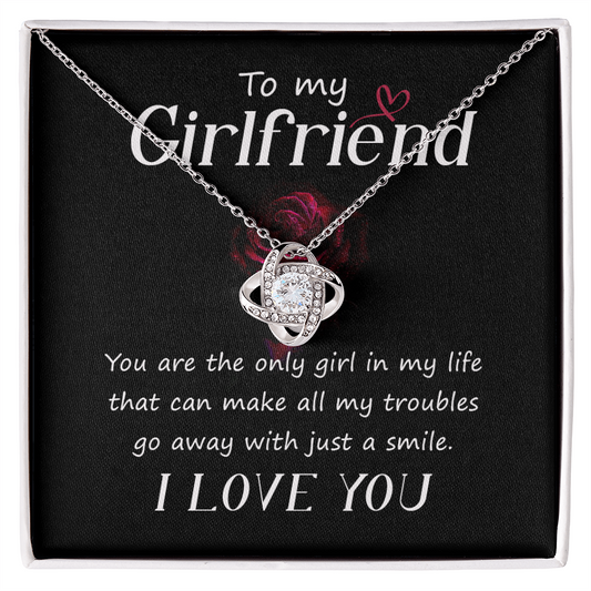 I Love You Necklace Gift For Her, To My Girlfriend Necklace From Boyfriend Xmas