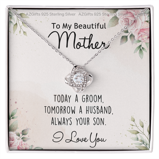 Mother's Day Necklace Gift For Her, To My Mom Necklace From Daughter, Beautiful Mother Love Knot Necklace Gift For Mom mazing Mom, Bonus Mom On Mothers Day, Anniversary, Birthday, Jewelry For Mother