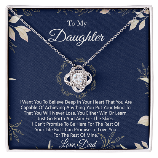 Gift Necklace For Daughter from Dad - Father And Daughter Necklace, for Daughter Gift from Dad To My Daughter Necklace Daughters Birthday Christmas Jewelry Gift for Girls Women, Daughter