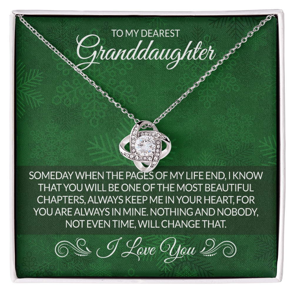 Granddaughter Gifts Necklace From Grandma Grandmother or Grandpa Grandfather - To My Dearest Granddaughter Graduation Birthday Pendant Jewelry Gift For Girls On Birthday, Graduation Gift, Christmas