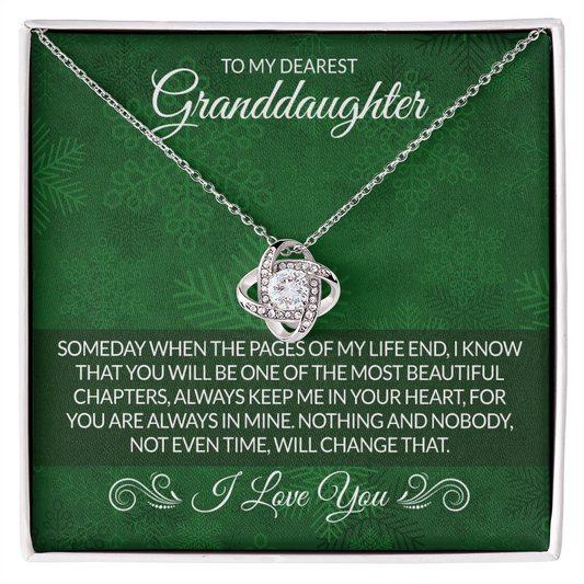 Granddaughter Gifts Necklace From Grandma Grandmother or Grandpa Grandfather - To My Dearest Granddaughter Graduation Birthday Pendant Jewelry Gift For Girls On Birthday, Graduation Gift, Christmas