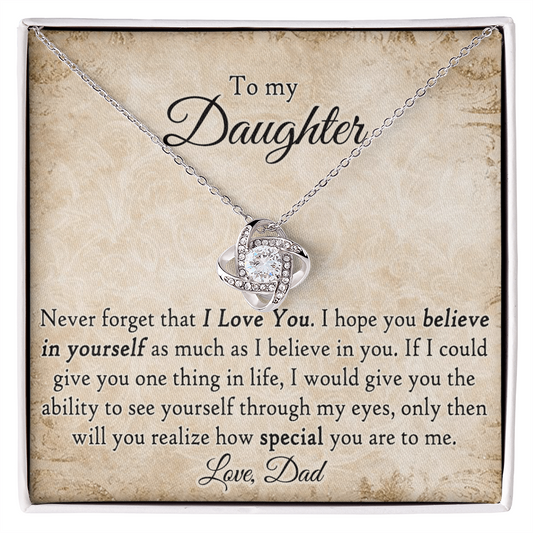 To My Daughter Necklace from Dad Daughter Necklaces Gift from Dad Father Sterling Steel Necklace Jewelry for Daughter Inspirational Gifts for Daughter on Christmas Birthday Graduation Gift