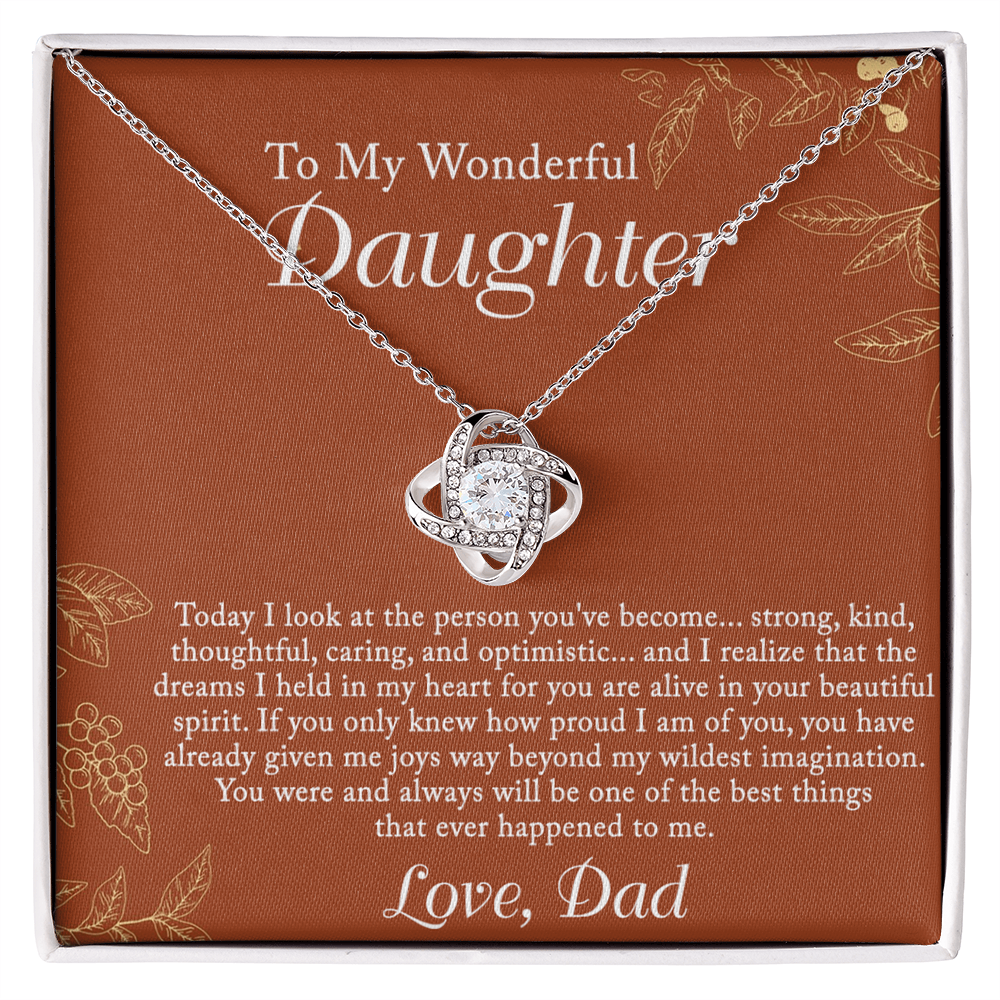 Daughter Gifts Necklace From Dad, To My Wonderful Daughter Necklace From Dad And Daughter Necklace Birthday Gift for Daughter From Dad Christmas Gift For Daughter Necklace, Father Daughter Necklace