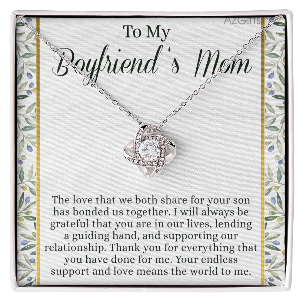 To My Boyfriend's Mom Necklace From Girlfriend Mom, Customize Name Gift Necklace For Boyfriend's Mom Gift Mothers Day Necklace For Boyfriends Mom From Girlfriend, Presents for Mom Necklace for Women