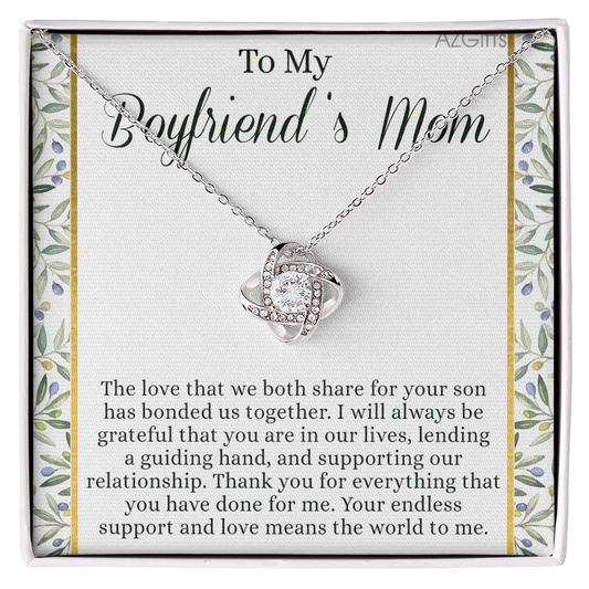 To My Boyfriend's Mom Necklace From Girlfriend Mom, Customize Name Gift Necklace For Boyfriend's Mom Gift Mothers Day Necklace For Boyfriends Mom From Girlfriend, Presents for Mom Necklace for Women