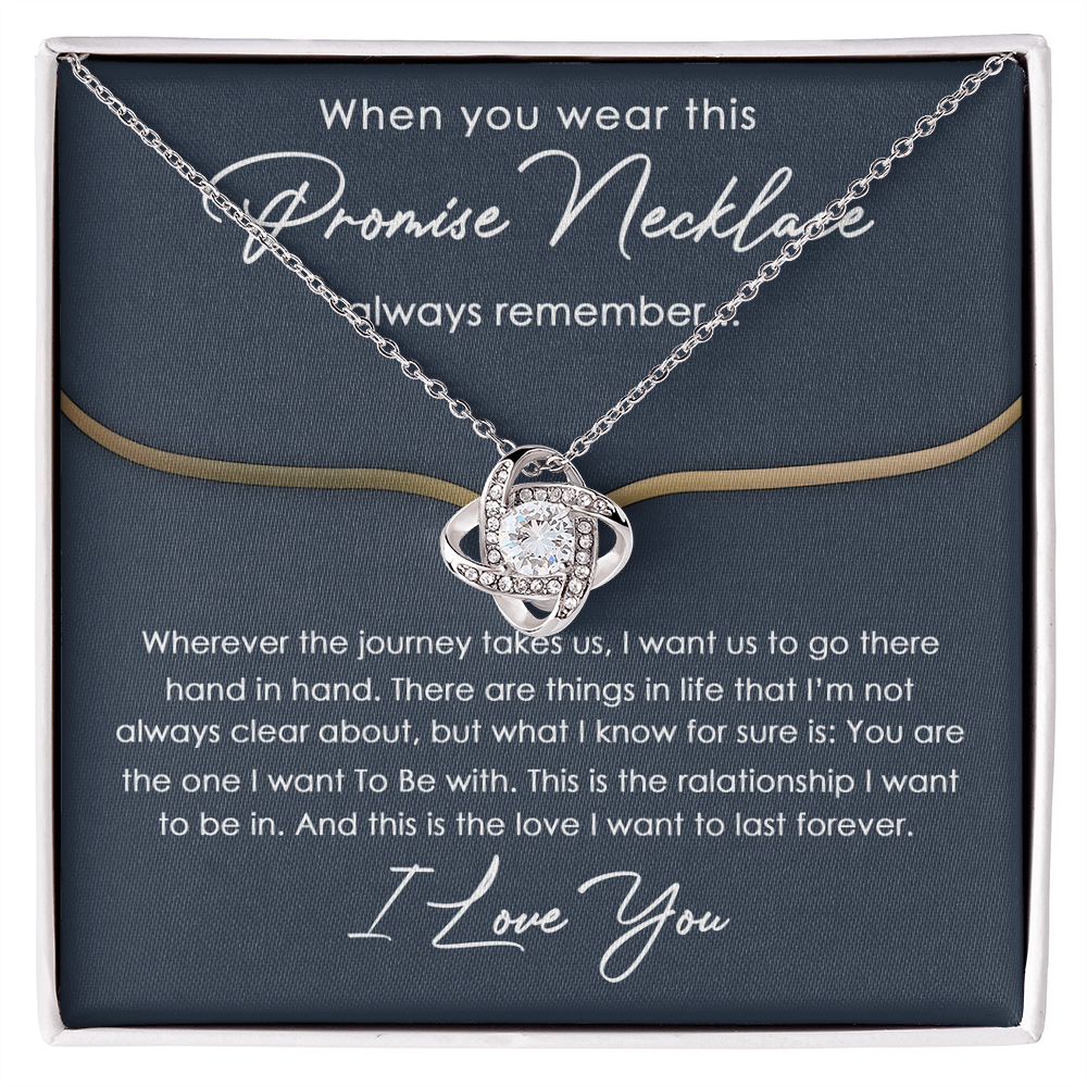 To My Girlfriend Love Knot Necklace With Message Card And Gift Box From Boyfriend, Husband, Girlfriend Gift Necklace - Jewelry Gift For Girls, Love Knot Pendant Gift For Girlfriend, Soulmate