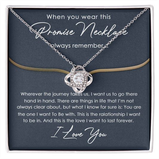 To My Girlfriend Love Knot Necklace With Message Card And Gift Box From Boyfriend, Husband, Girlfriend Gift Necklace - Jewelry Gift For Girls, Love Knot Pendant Gift For Girlfriend, Soulmate