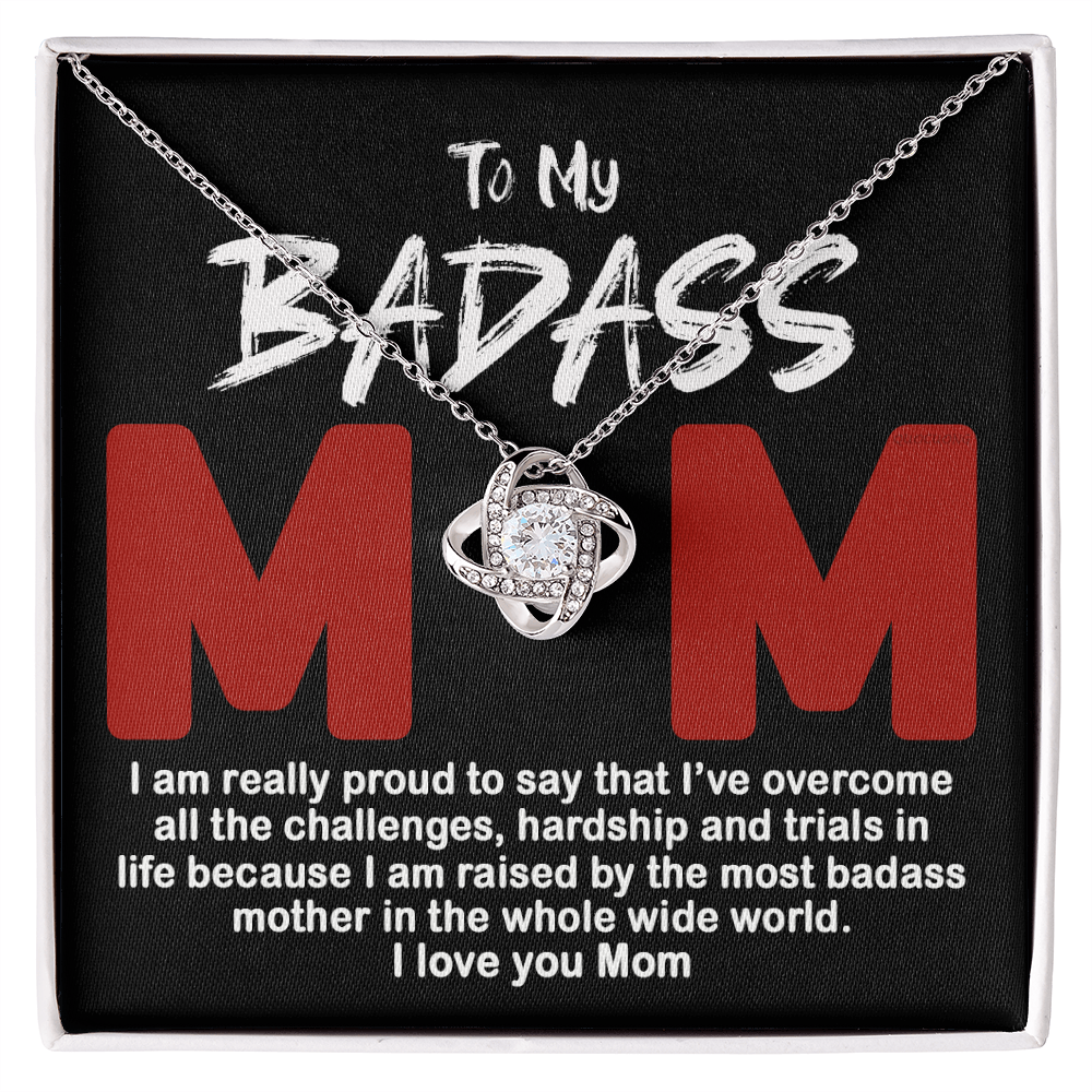 To My Badass Mom Necklace Badass Mom Gift, Jewelry For Step Mom On Mother's Day