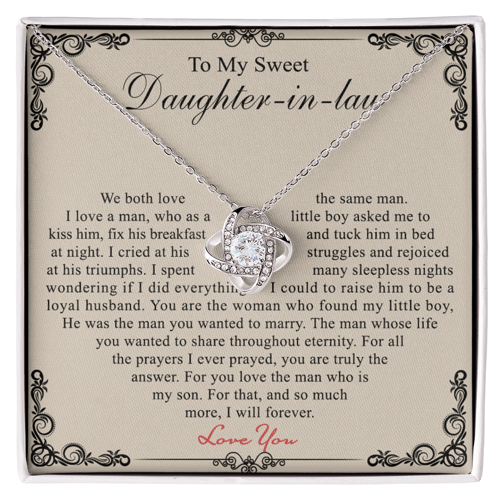 Daughter In Law Gift Necklace - To My Daughter In Law Necklace From Mother In Law, Gifts For Daughter In Law On Wedding Day, Graduation Gift, Christmas Jewelry Gifts For Future Daughter In Law