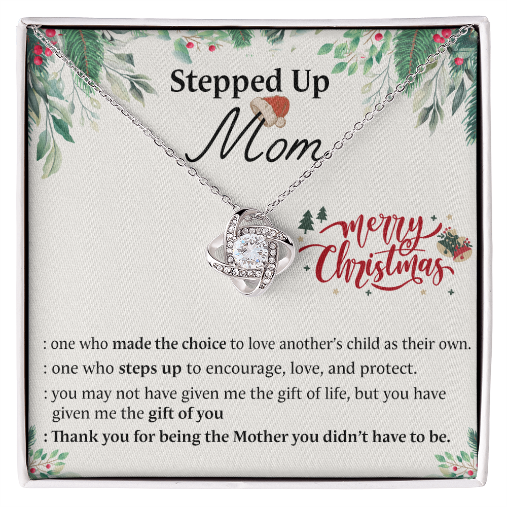 Inspirational StepMom Gifts Necklace Stepped Up Mom Necklace Gift On Christmas Birthday Bonus Mom Gift Necklace To My Stepped Up Mom Necklace From Daughter Son Merry Christmas Necklace Gift For Mom