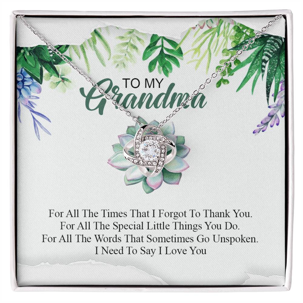 Grandma Gift Necklace for Grandma - Necklace Mother's Day Gifts for Grandma - To My Grandma Love Knot Necklace From Granddaughter Jewelry Gift for Grandma Grandmother Gift Necklace from Grandchild