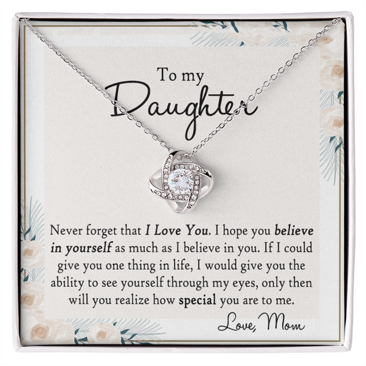 Mother And Daughter Gift Necklace Pendant - To My Daughter Necklace From Mom, Jewelry Gifts for Girls, Little Girls Mother To Daughter Jewelry Gift Present for Birthday Graduation Gift Christmas